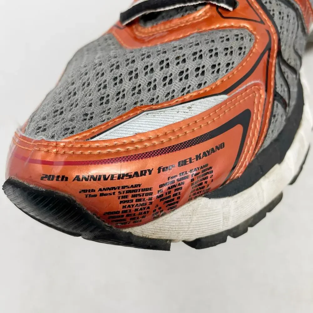 Asics Gel-Kayano 20th Anniversary Grey Orange Copper Men's Size 12
